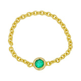 Emerald Chain Ring