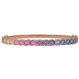 Signature Rainbow Sapphire & Diamond Bangle
