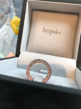 Signature Secret Message Emerald Cut Rainbow Eternity Ring