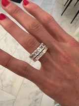 Horizontal Emerald Cut Diamond Eternity Ring