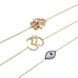 Blue Sapphire & Diamond Evil Eye Bracelet