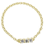 Mini Three Stone Chain Ring