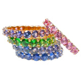 Ombre Tsavorite Garnet Stack Ring