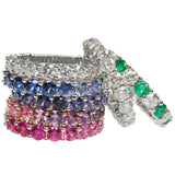 Ombre Pink And Lavender Sapphire Stack Ring