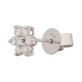 Diamond Sunflower Stud Earrings