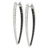 Diamond Ellipse Hoops with Inverted Diamonds
