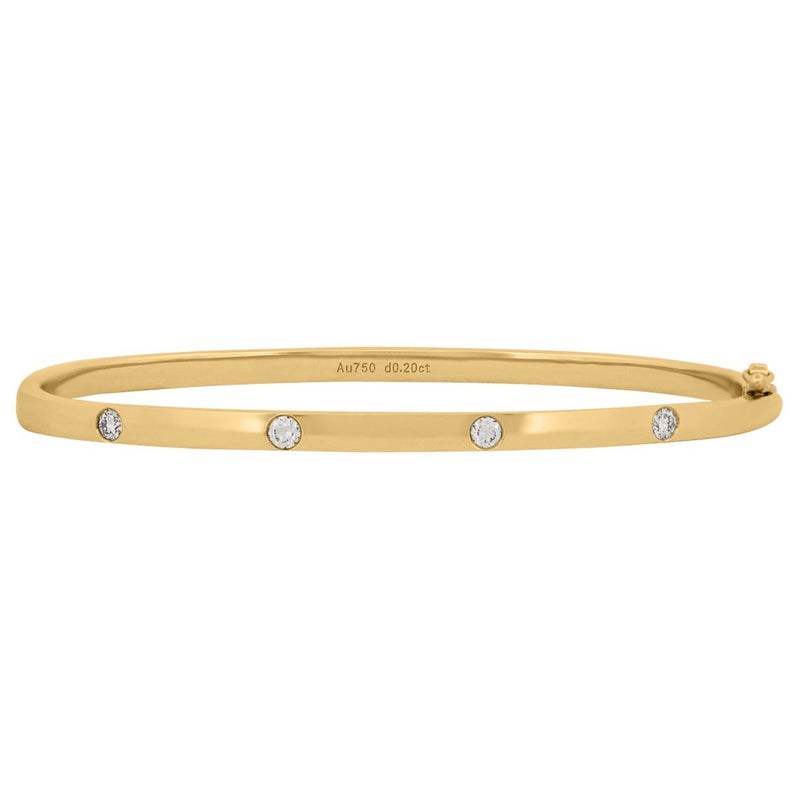 Flush Set Diamond Bangle