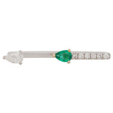 Emerald & Diamond Vine Lobe Earrings