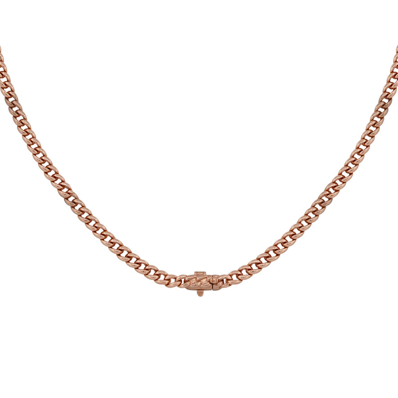 Diamond Line & Cuban Link Necklace