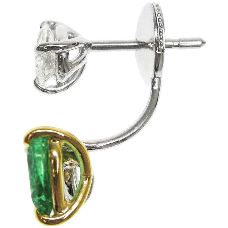 Emerald & Diamond Vine Earrings