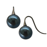 Classic Black Pearl Hook Drop Earrings