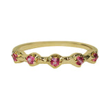 Pink Sapphire Five Stone Ring