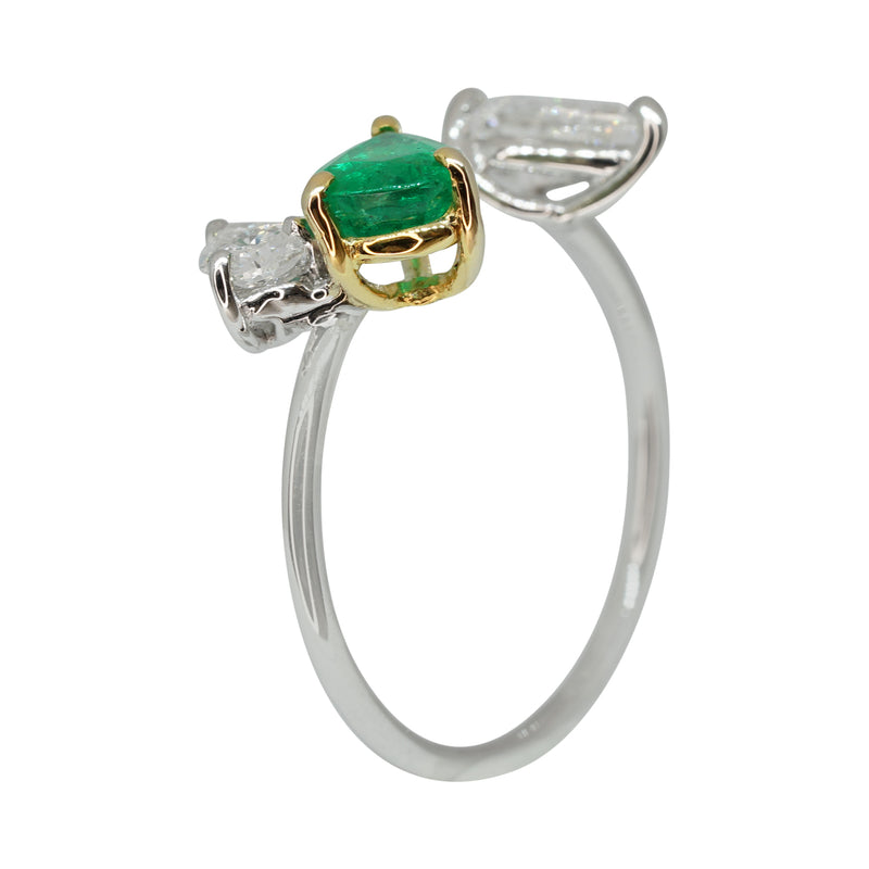 Emerald & Diamond Vine Ring