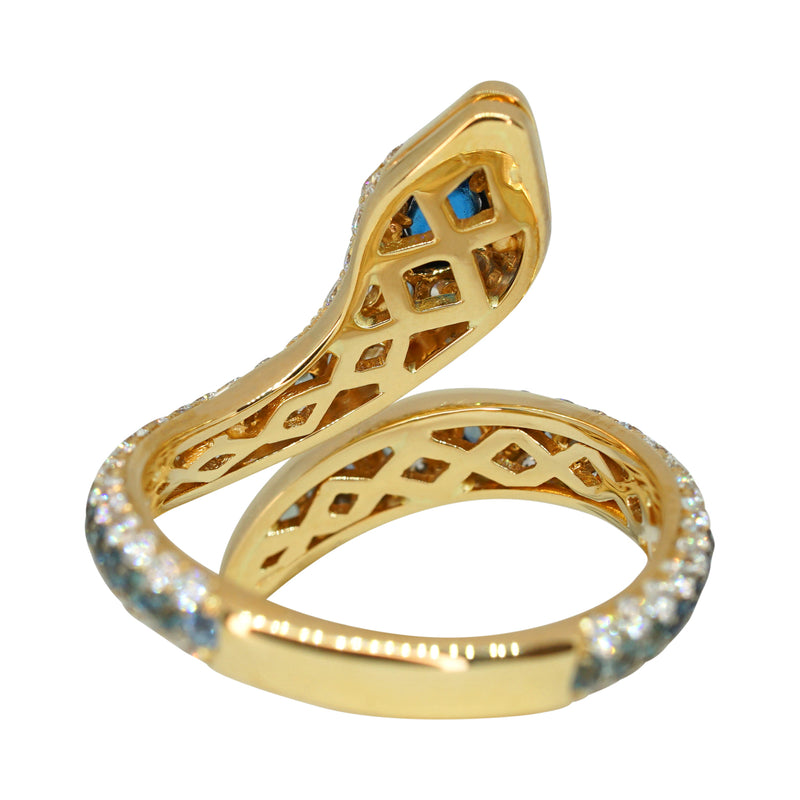 Signature Sapphire and Diamond Serpent Ring