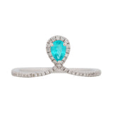 Paraiba & Diamond Tiara Ring