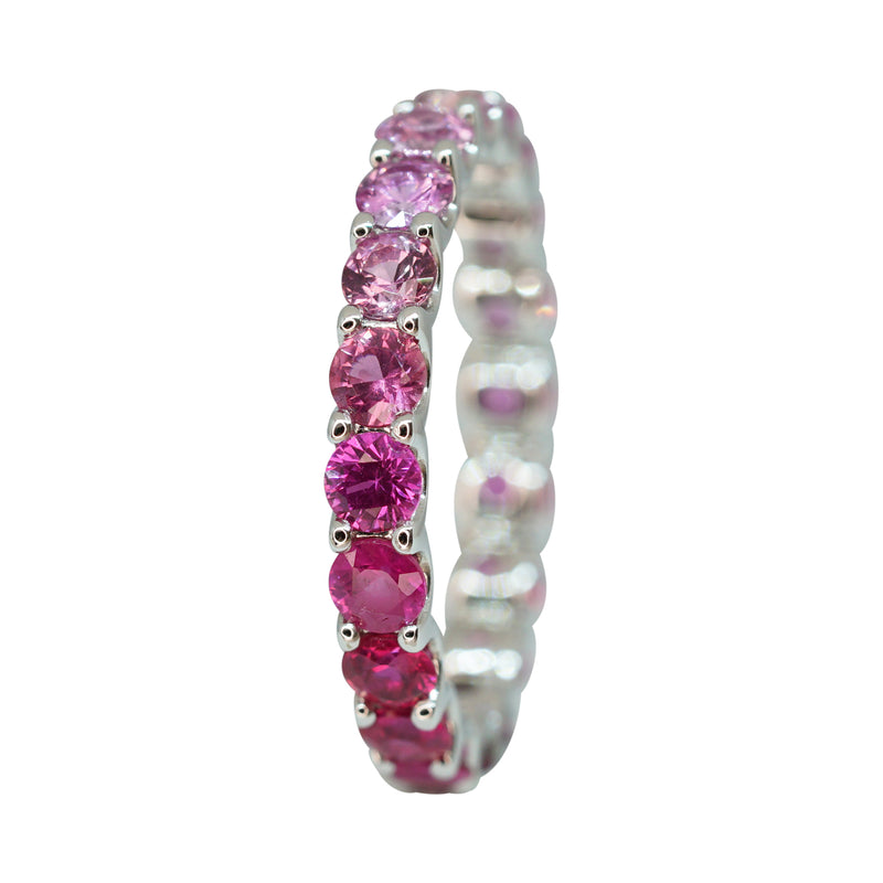 Ombre Pink Sapphire Stack Ring