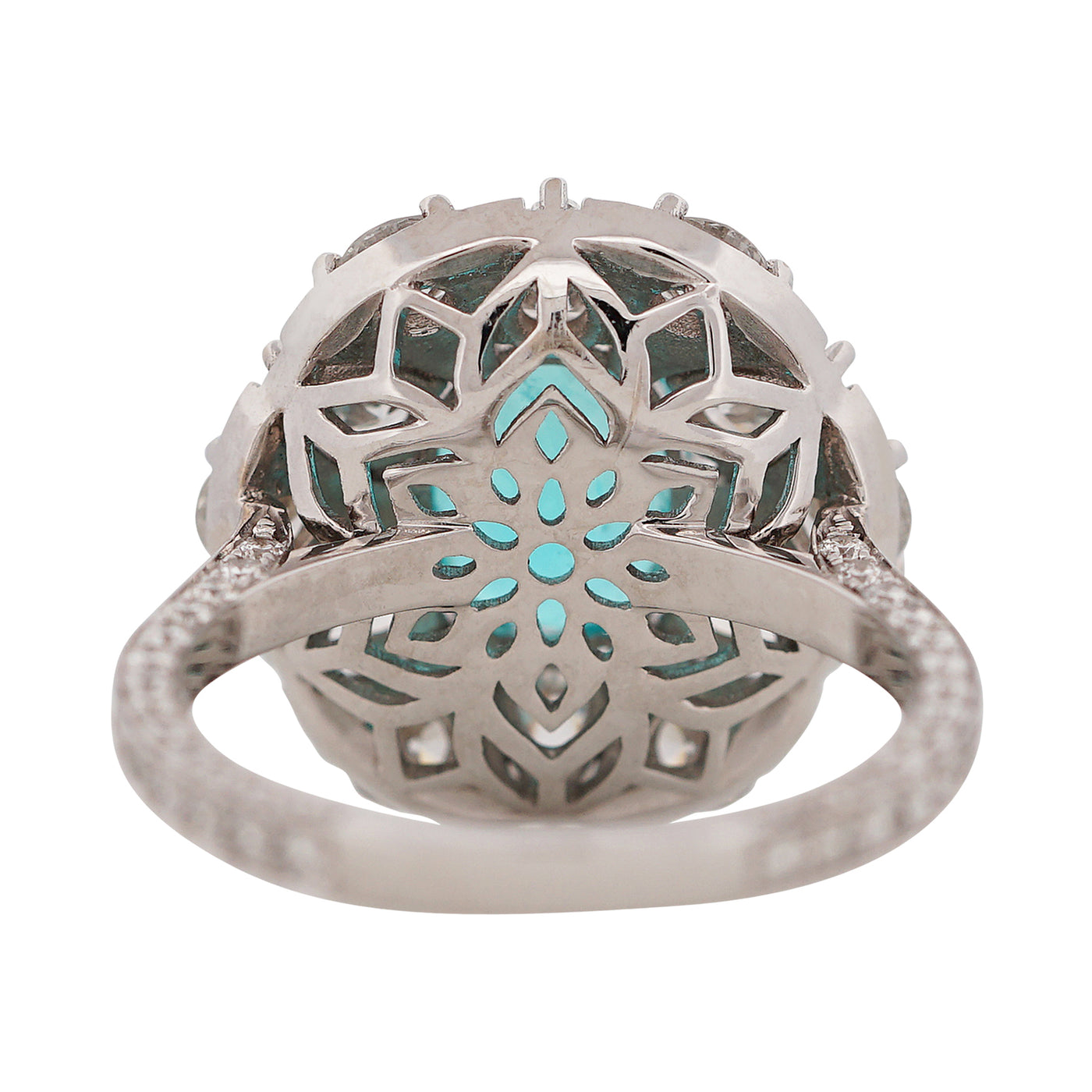 Neon Blue Paraiba Tourmaline \u0026 Diamond Ring – Bespoke Fine Jewelry Ltd, image size:1400x1400