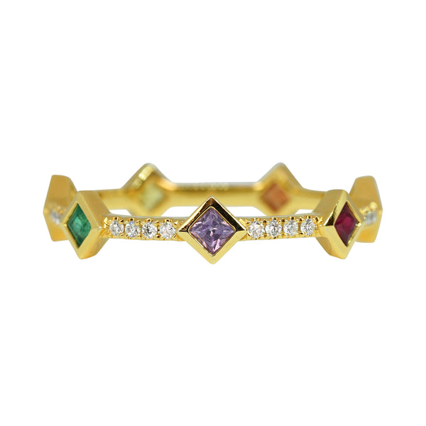 Chakra Princess Rainbow Eternity Ring