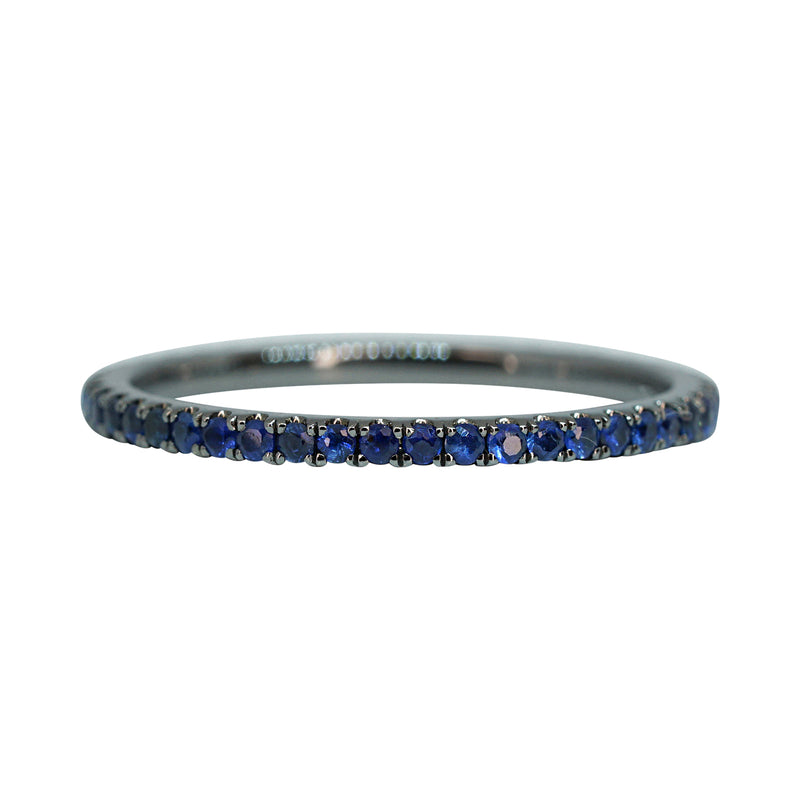 Vivid Blue Sapphire Eternity Ring