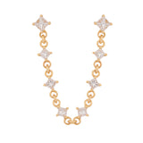 Princess Cut Diamond Chain Earrings