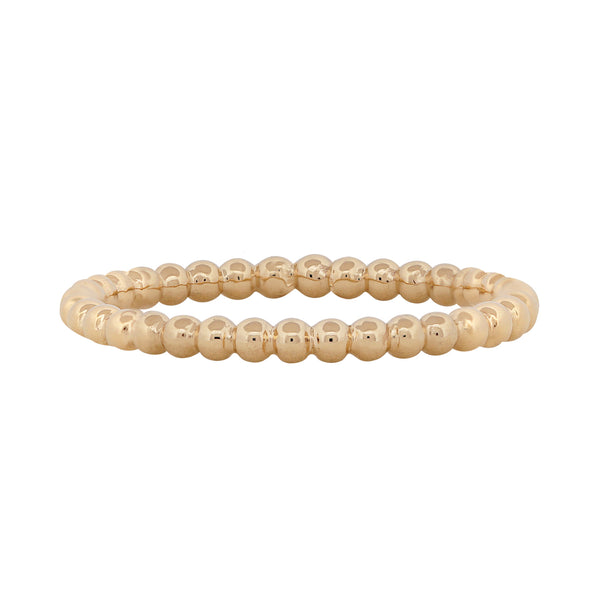 Beaded Gold Stacking Ring