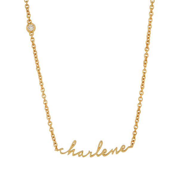 Kids Nameplate Calligraphy Necklace