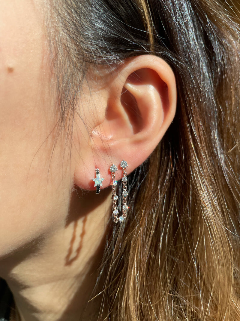 Diamond Star Dust Hoop Earrings – Graziela Gems