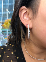 Ruby Spike Hoop Earrings