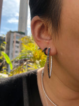 Sapphire Spike Hoop Earrings