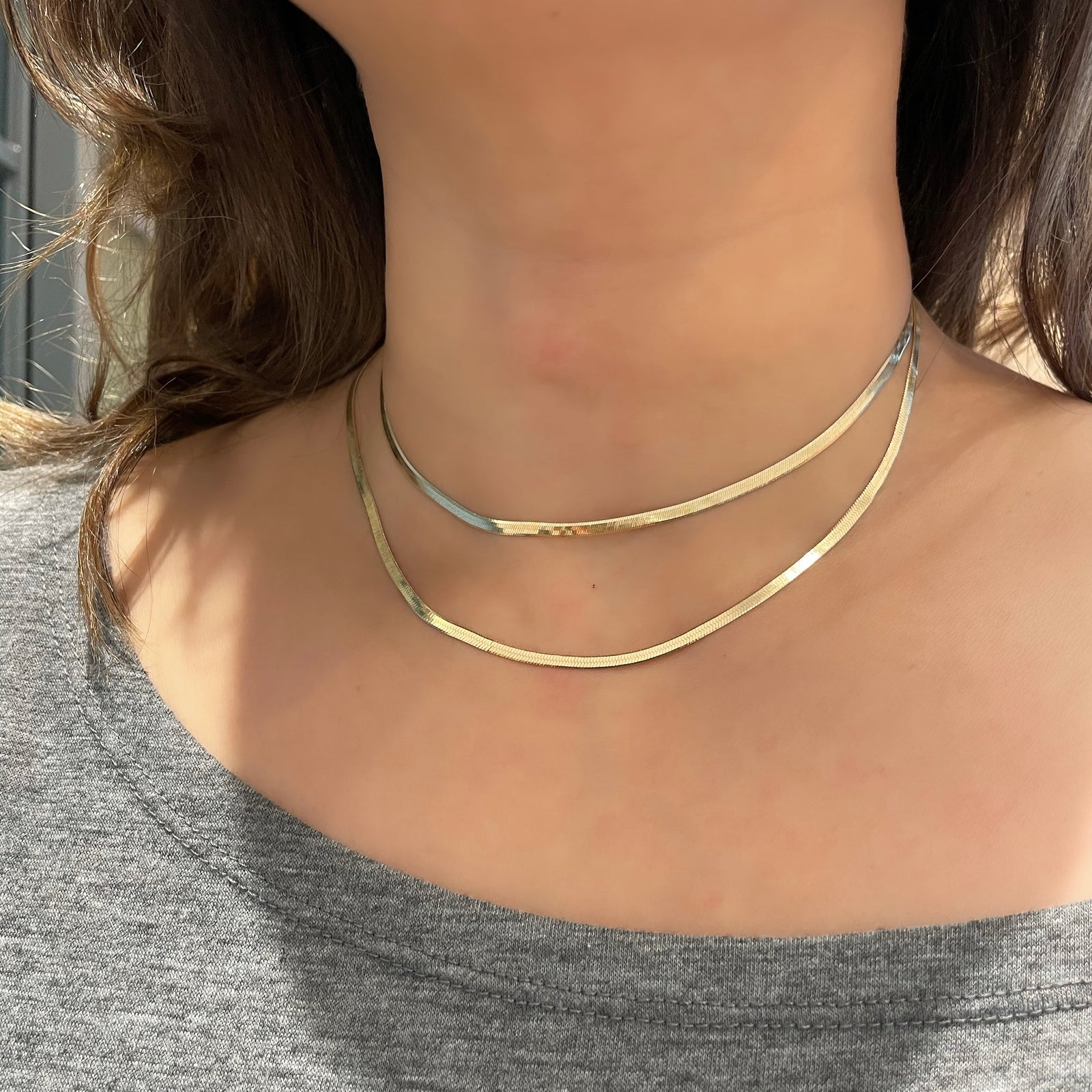 ゆうENEY HERRINGBONE K18 CHAIN NECKLACE へリンボーン K18 チェーンネックレス | ENEY エネイ – ENEY公式