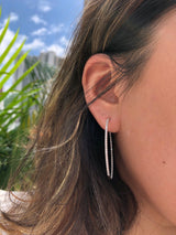 Classic 40 Mm Diamond Hoop Earrings