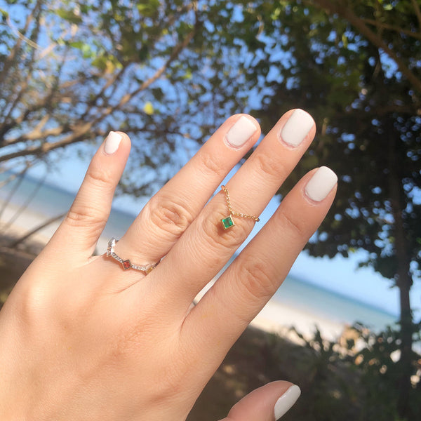 Chakra Princess Emerald Ring