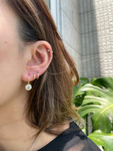 Bezel Set Diamond Solitaire Drop Earrings