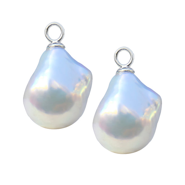 Baroque Pearl Drop Charm Earrings