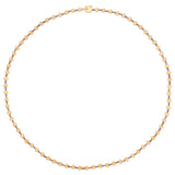 Solid 18K Gold Ball and Chain Necklace