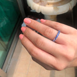Ombre Blue Sapphire Stack Ring