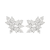 Large Diamond Cluster Earrings
