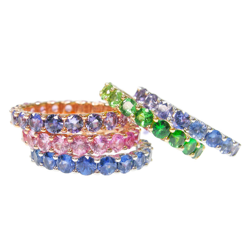 Ombre Lavender Sapphire Stack Ring